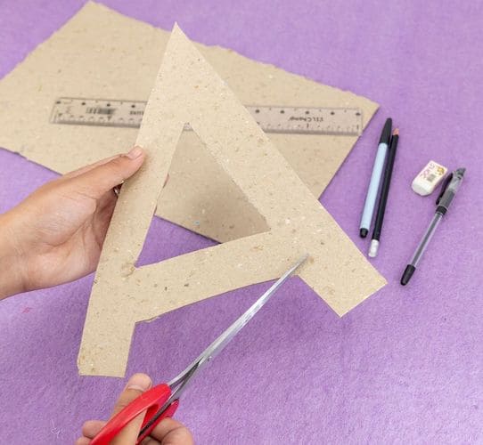 Cardboard letter